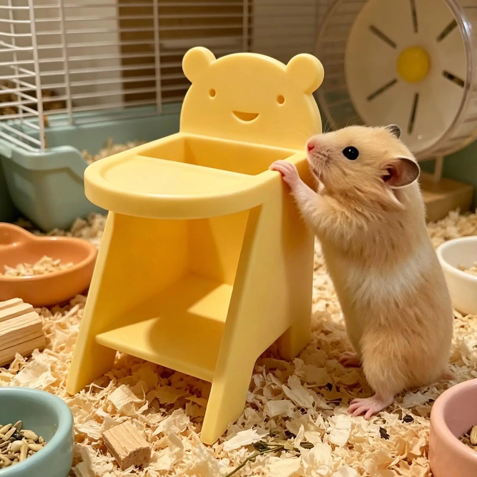 Hamster Chair Cute Decorative Feeding Habitat Dining Booster Seat