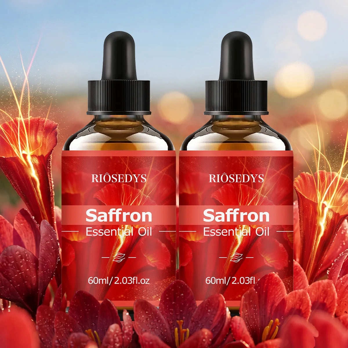 SAFFRON Essential Oil Has Deep Nourishing Moisturizing Effects Making Zpaxo SAFFRON 2pcs 60ml