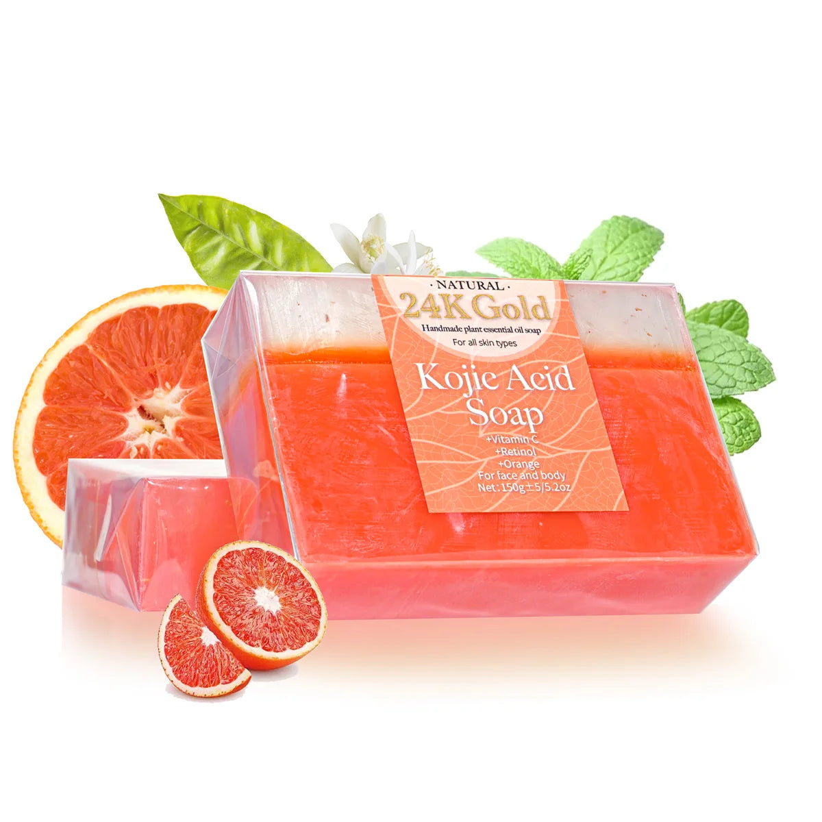 Kojic Acid Handmade Soap 150g – Brightening & Deep Cleansing Bar Brightening Bar Soap Zpaxo LEMON