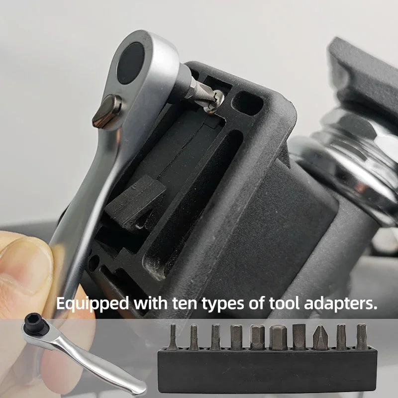 Bicycle Hidden Repair Tools Outfit For Brompton Magnet Frame Inner Storage Bag And Wrench Mini Bicycle Mounting Repair Tool Box Zpaxo
