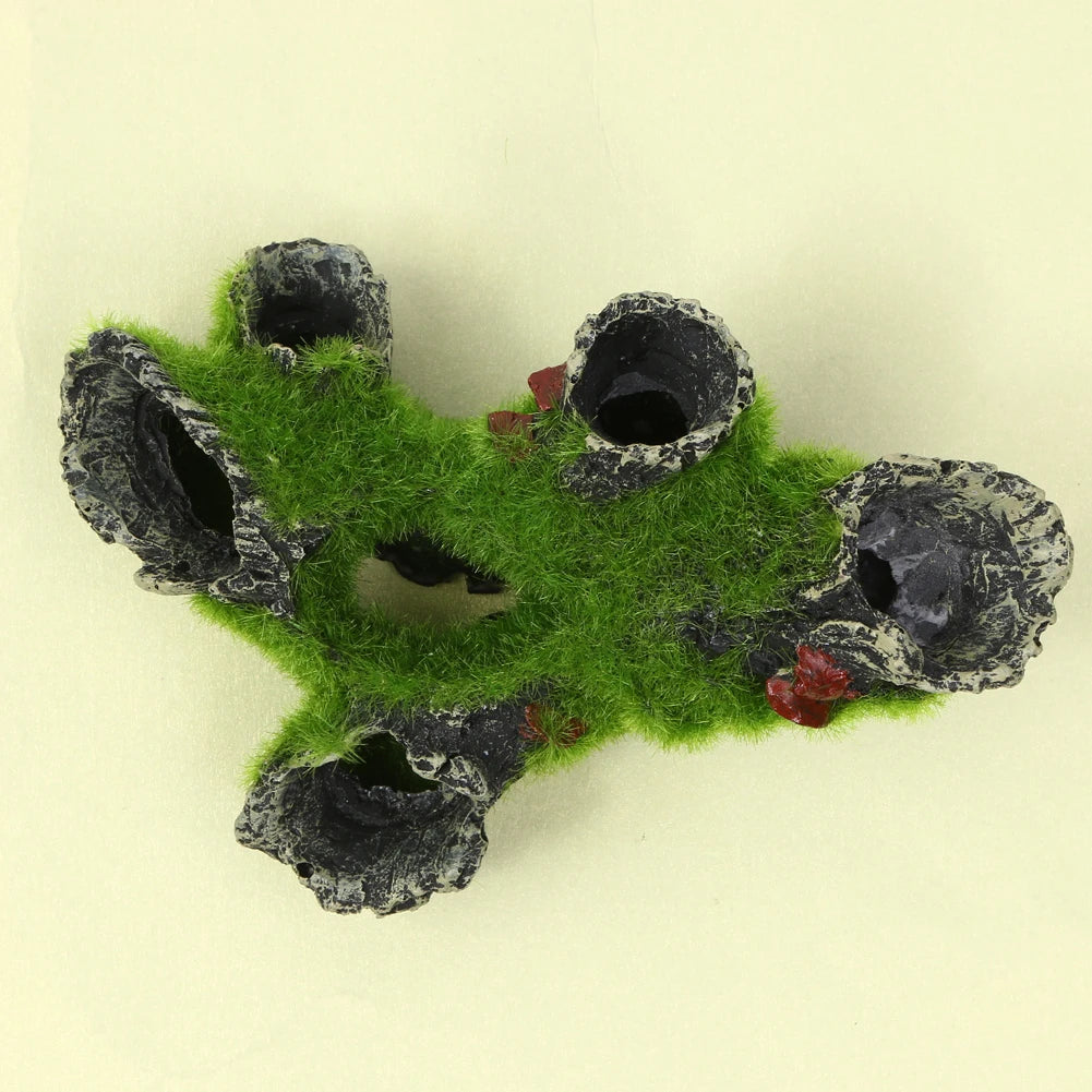 Resin Breeding Hiding Cave Simulation Shrimp Cave House Decorative Props Tree House Shelter Crafts Arts for Aquarium Landscaping Zpaxo