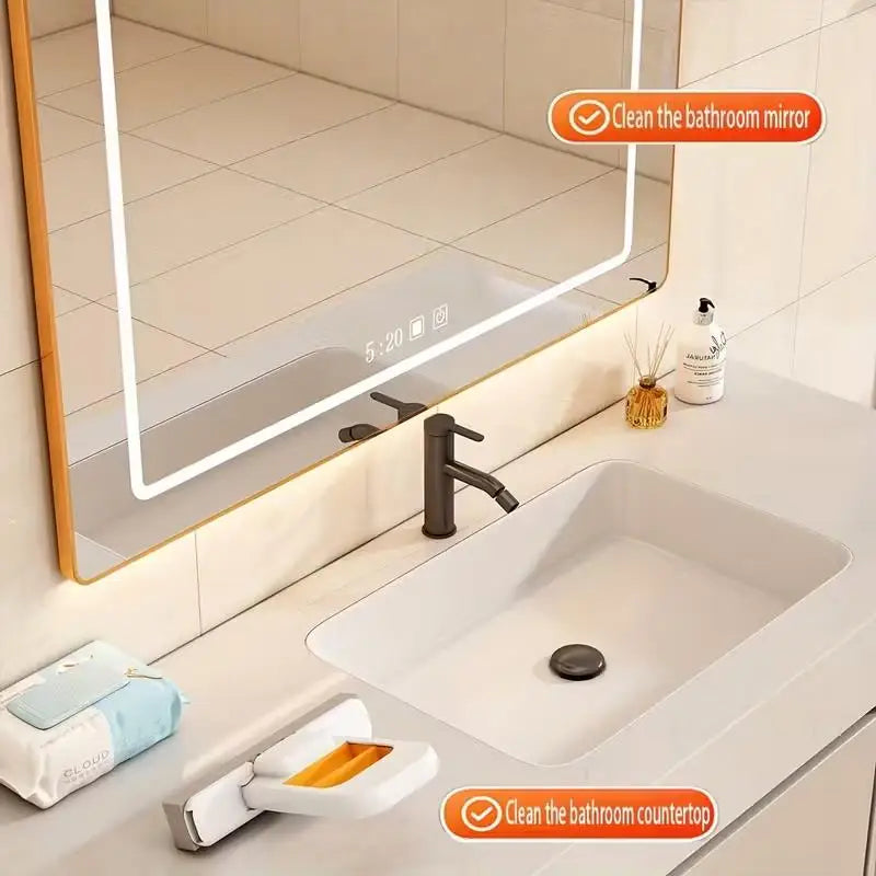 2 sets Mini Handheld Mop – Retractable Sponge, for Dry & Wet Cleaning of Kitchen, Bathroom, Tables, Car Zpaxo