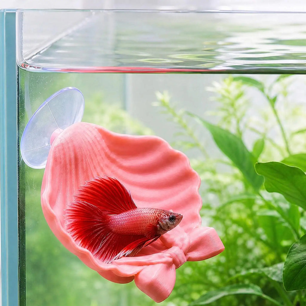 Betta Hammock Floating Suction Cup Fish Rest Pad 3D Printed Shell