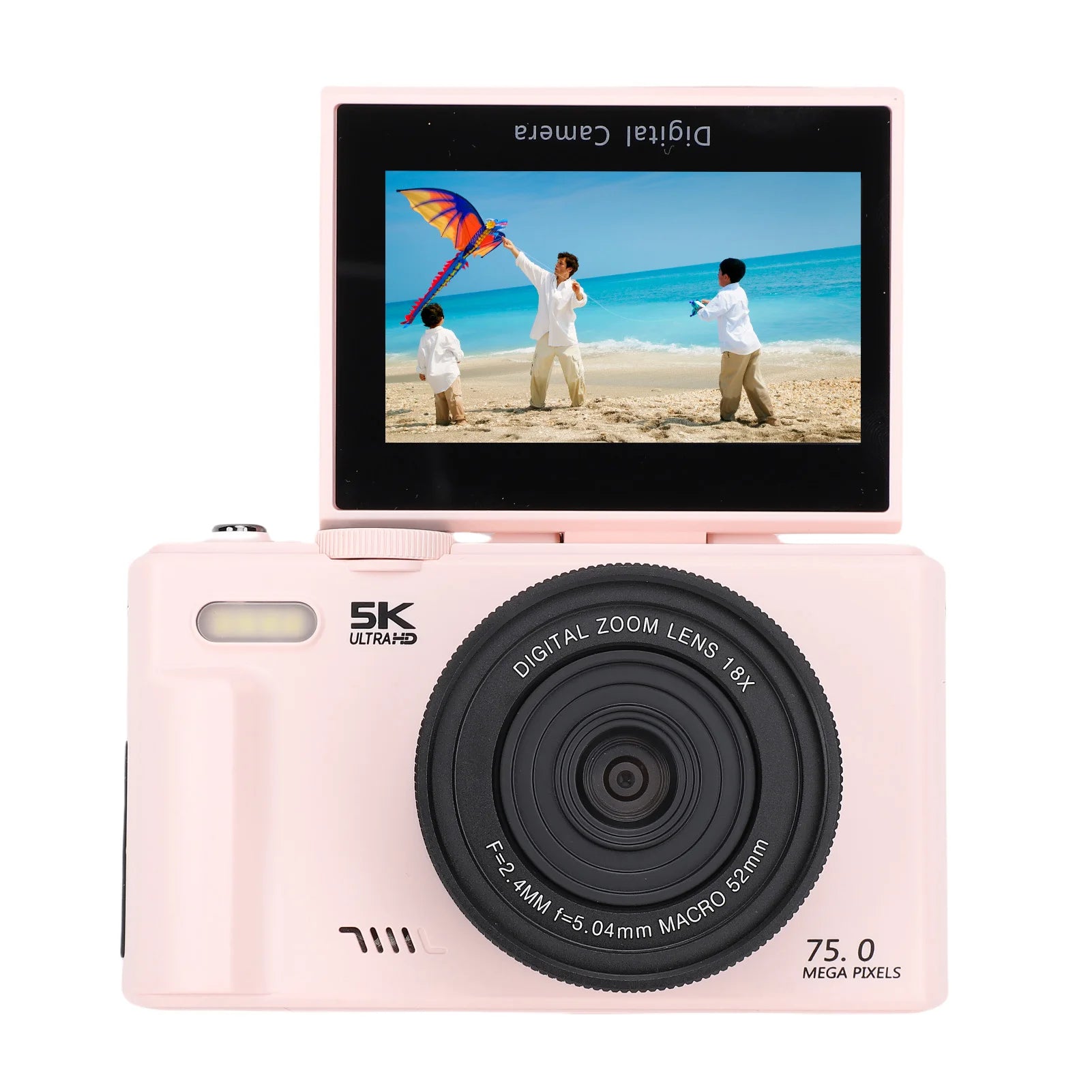 Wifi 75MP Vlog Camera Multifunctional Lightweight 18X Digital Zoom
