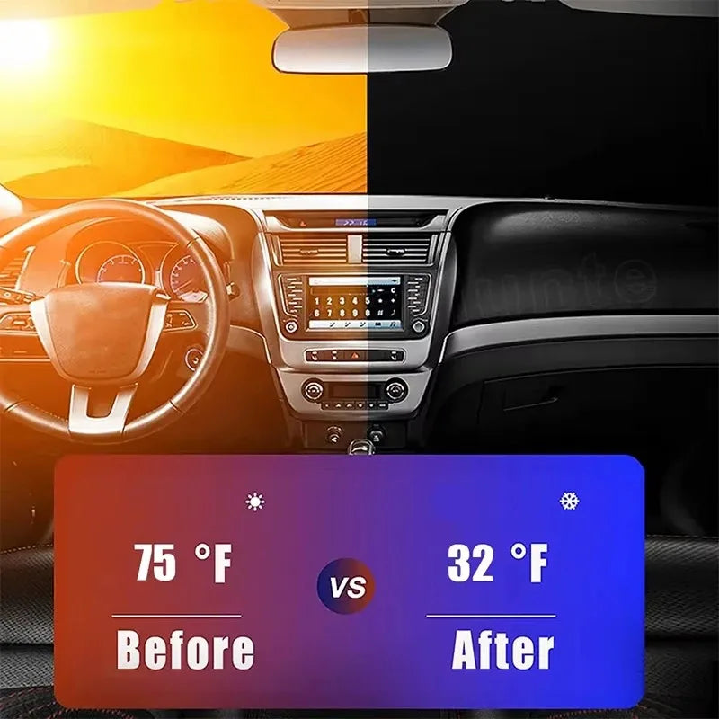 Folding Car Windshield Sunshade – UV & Heat Protection Visor