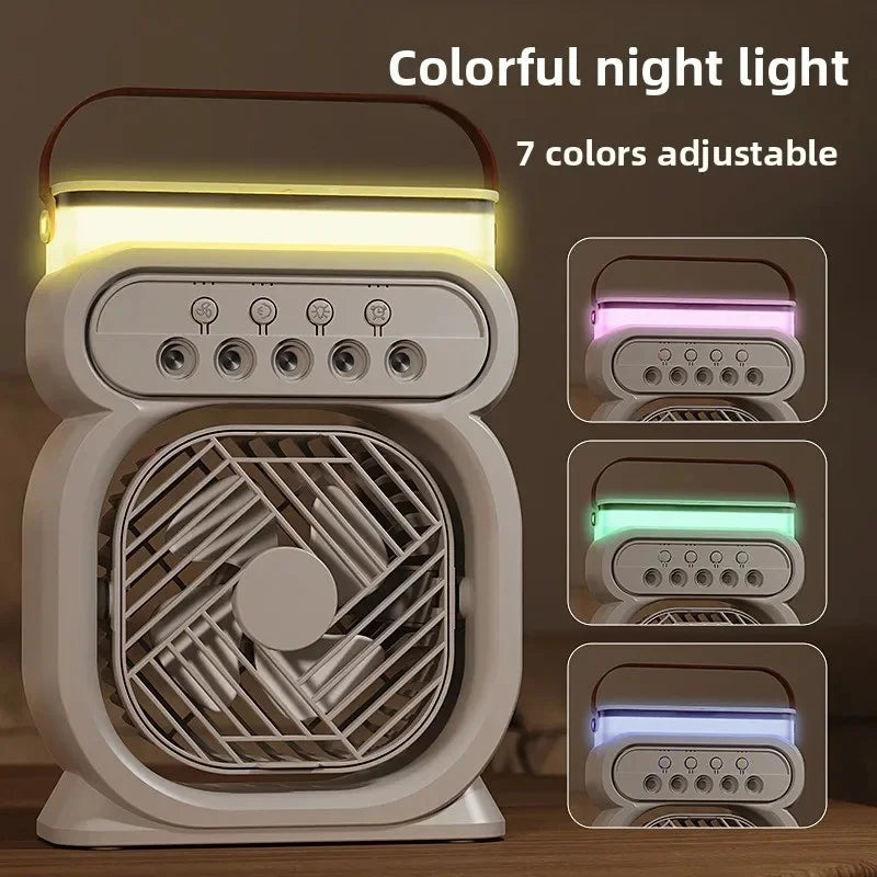 2026 USB Spray Fan Desktop Night Light Humidifier Outdoor Office Zpaxo