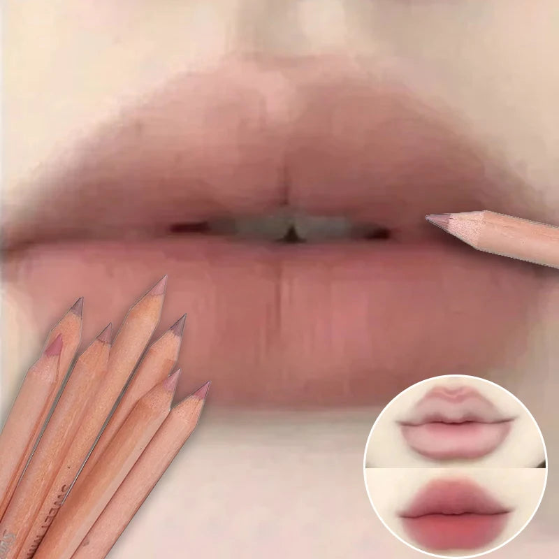 Waterproof Matte Lipliner Pencil Nude Pink Contour Tint Velvet