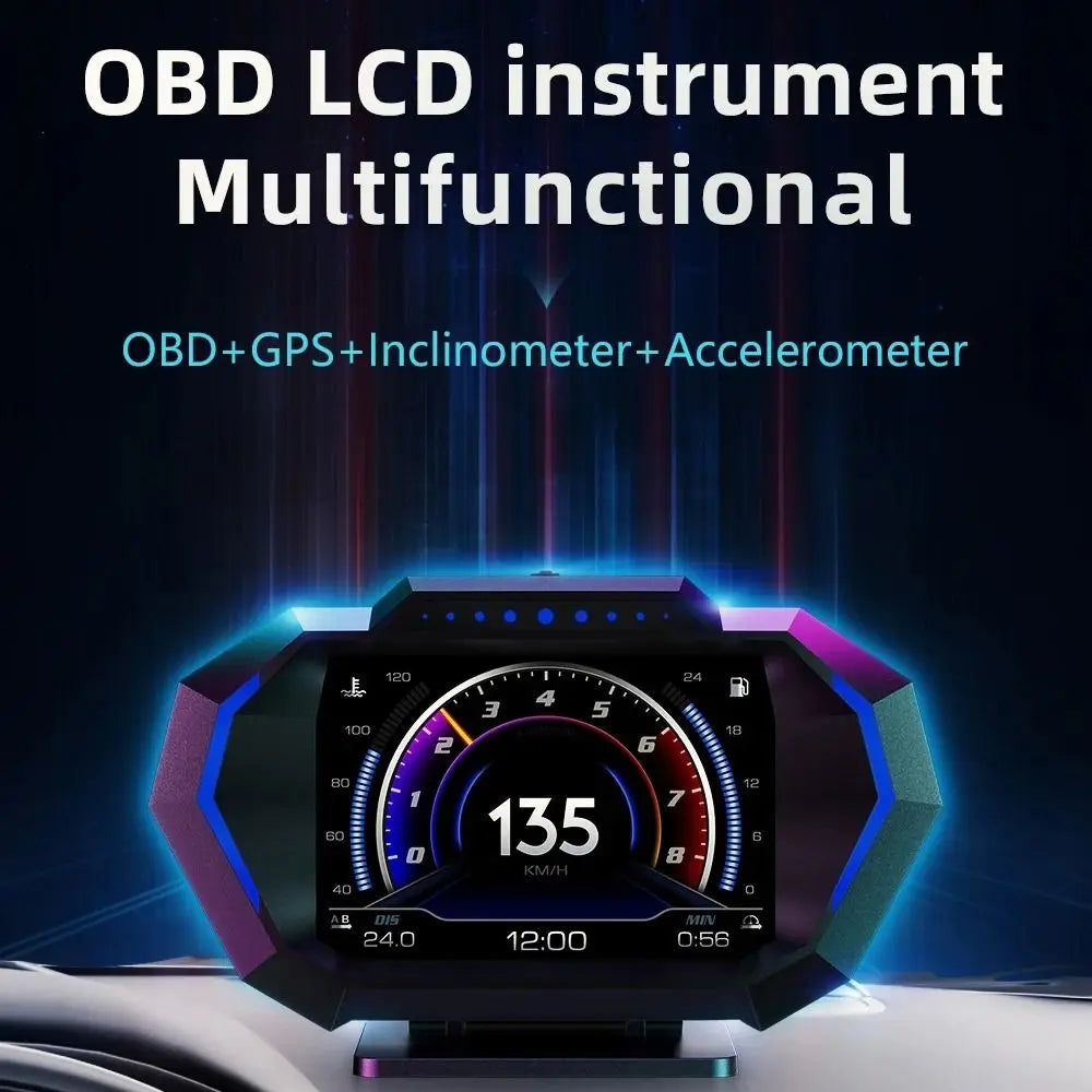 Non Skip HUD Car Head Up Display Portable Plastic Digital Speedometer KMH/MPH Detector Durable Windshield Projector Car Digital Zpaxo