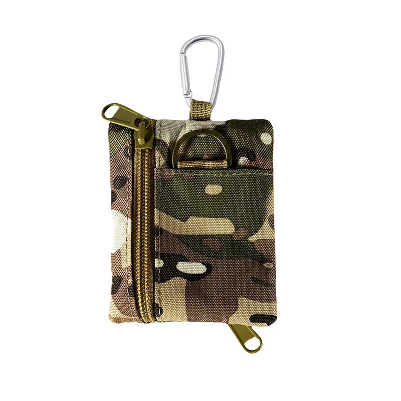 Mini Coin Purse Key Pouch Casual Nylon Zipper Sports Storage Bag Zpaxo Mosaic color