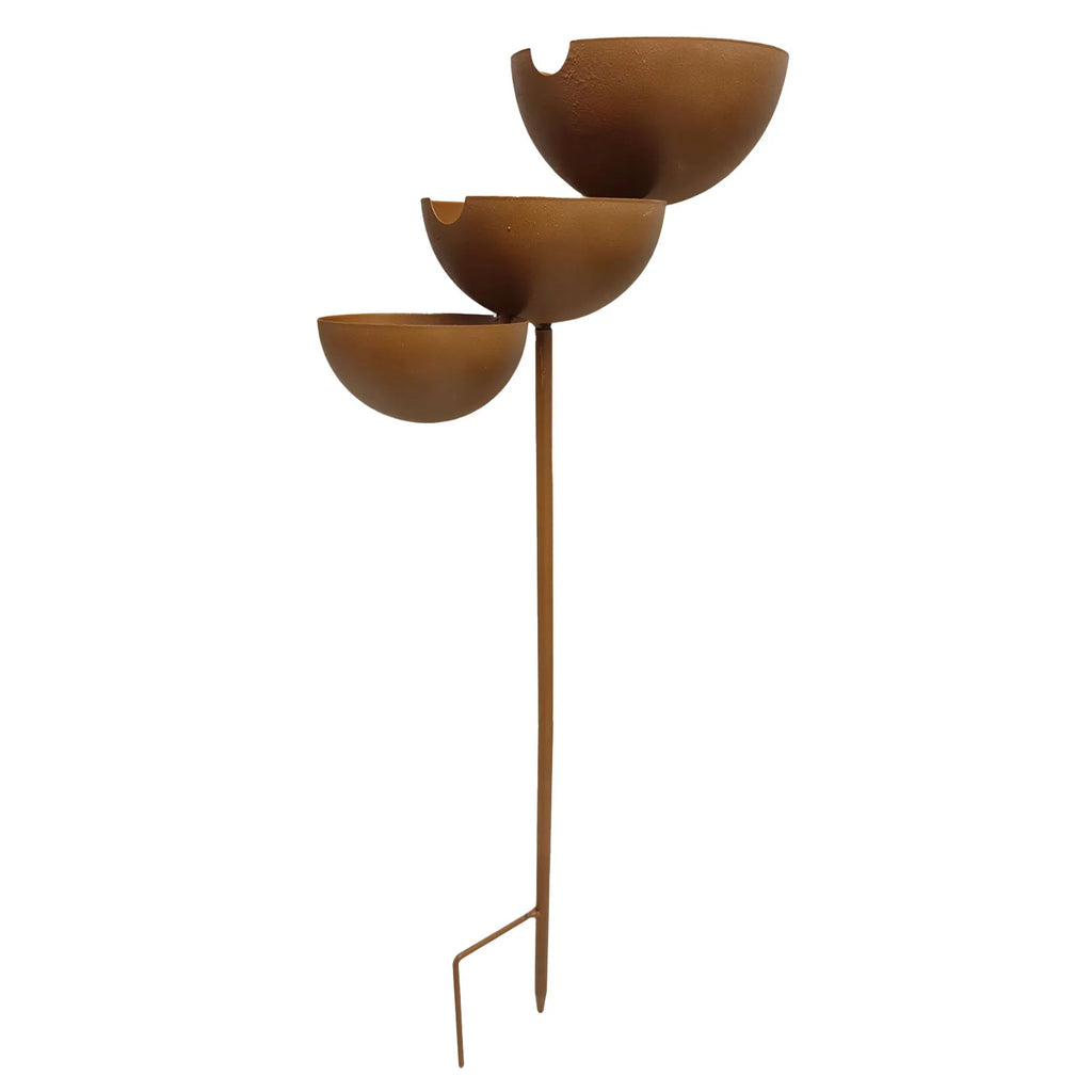 Bee Watering Station Metal Bee Butterfly Feeder Decorative Flower Bed Rainwater Collector for Outdoor Garden Yard Decor Zpaxo Bird Bath
