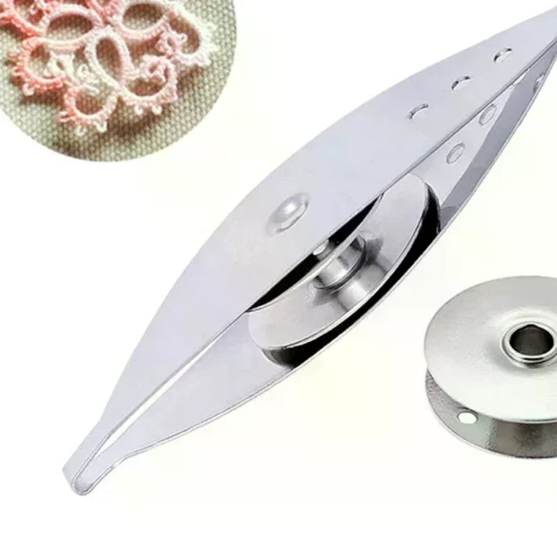 DIY Craft Knitting Weaving Tool 1pc Metal Tatting Shuttle for Hand Lace Making Zpaxo