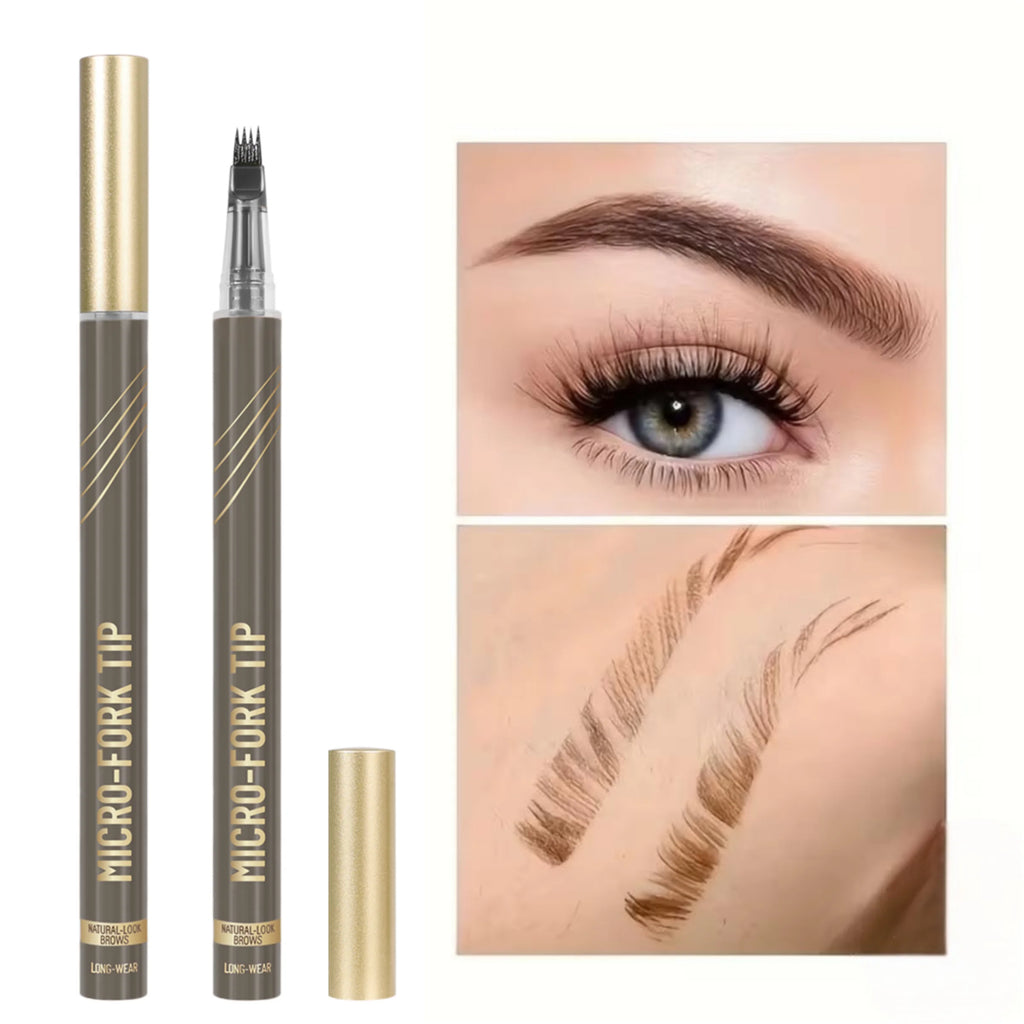 1PC Waterproof Four-Pronged Eyebrow Pencil, Sweat-proof and Smudge-resistant, Long-lasting and Quick-drying Zpaxo