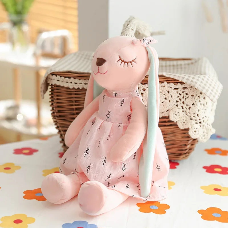 Kawaii Long Ear Rabbit Plush Toys Baby Sleep Comfort Dolls Stuffed Zpaxo Pink 35cm