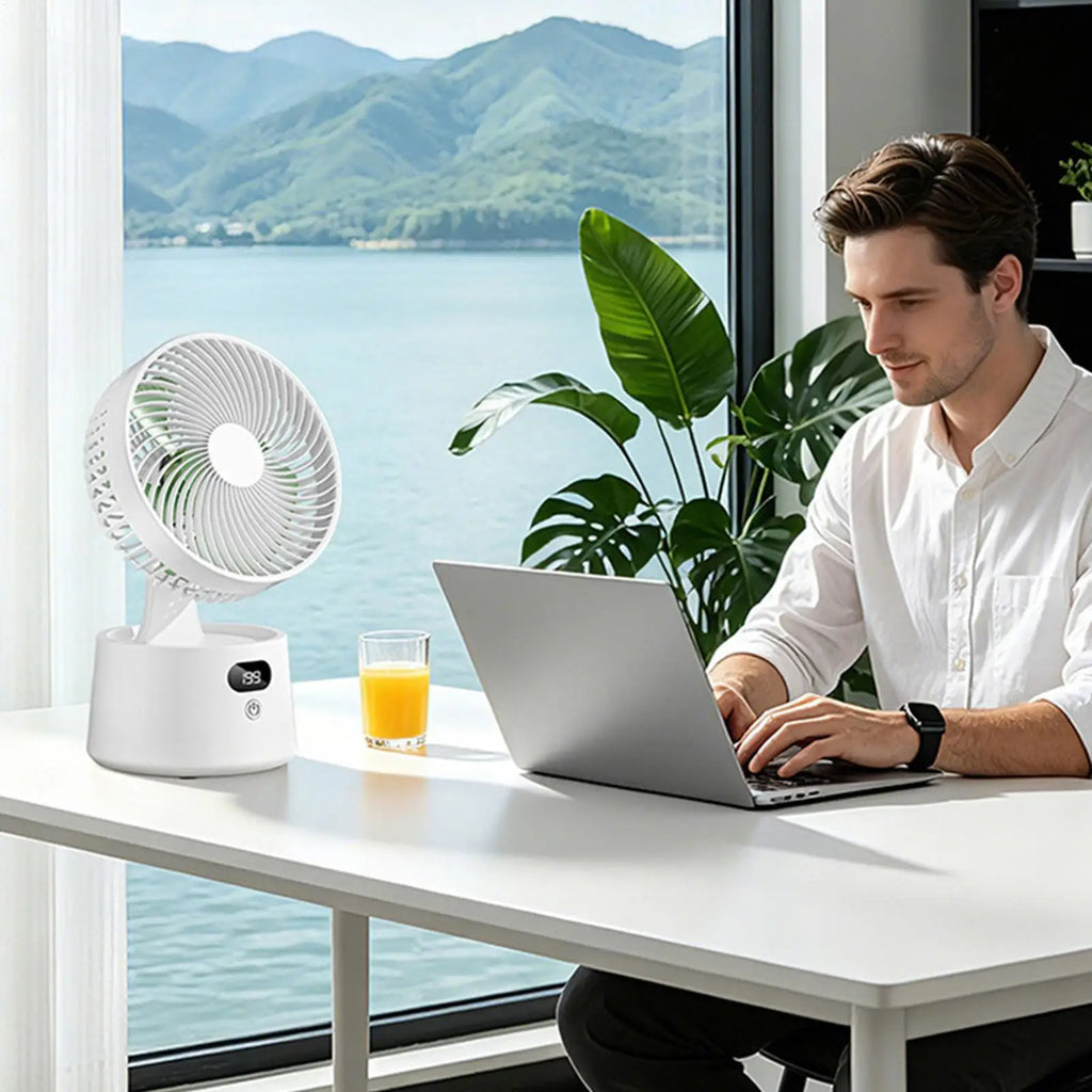 Fan For Bedroom Quiet Digital Display Bedside Air Circulator Fan For Bedroom Living Room Office Bedside Traveling Men Women Zpaxo