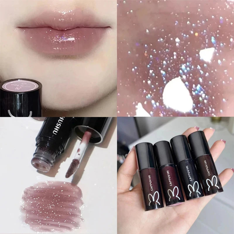 Shiny Diamond Lip Gloss Moisturizing Crystal Mirror Water Glaze Long
