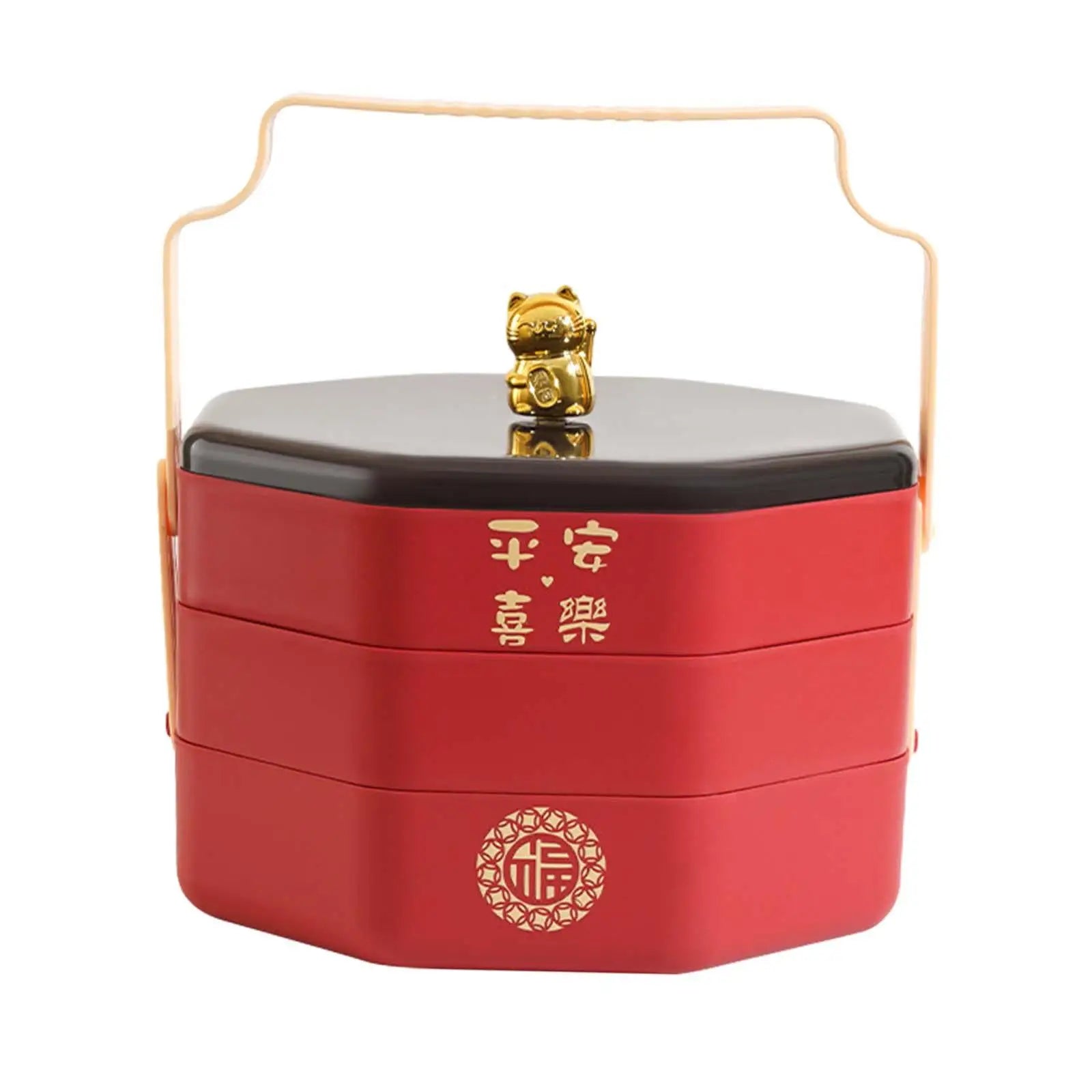 Divided Serving Tray with Lid – Chinese New Year Snack Organizer Divided Serving Tray Zpaxo