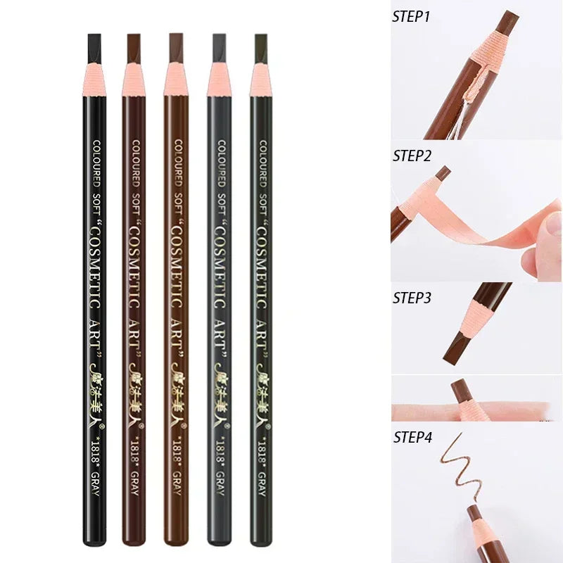 Eyebrow Pencil Waterproof Eyebrow Enhancers Long Lasting Brow Cosmetics Professional Makeup Brow Lift Feather Eyebrow Pencil Zpaxo