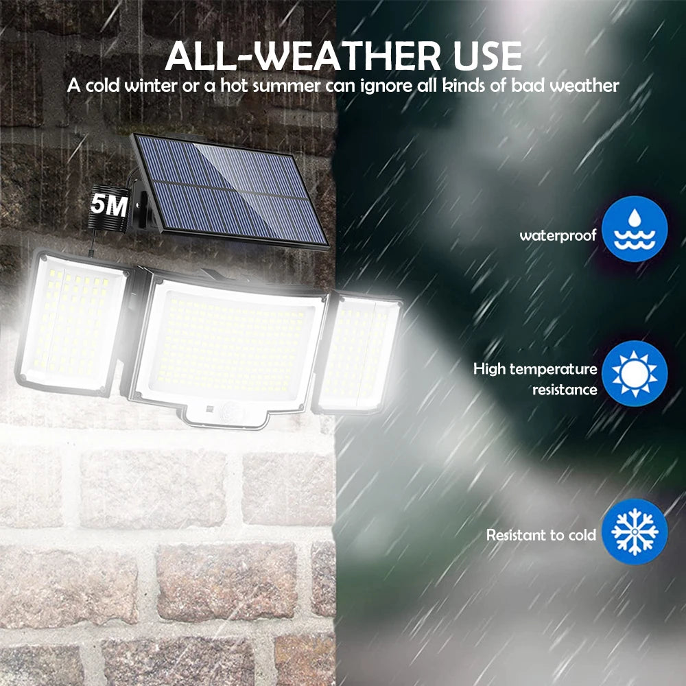 106LED Solar Security Lights Outdoor 3 Modes Waterproof Solar Motion Sensor Wall Light Solar Powered Flood Lamp Garage Garden Zpaxo