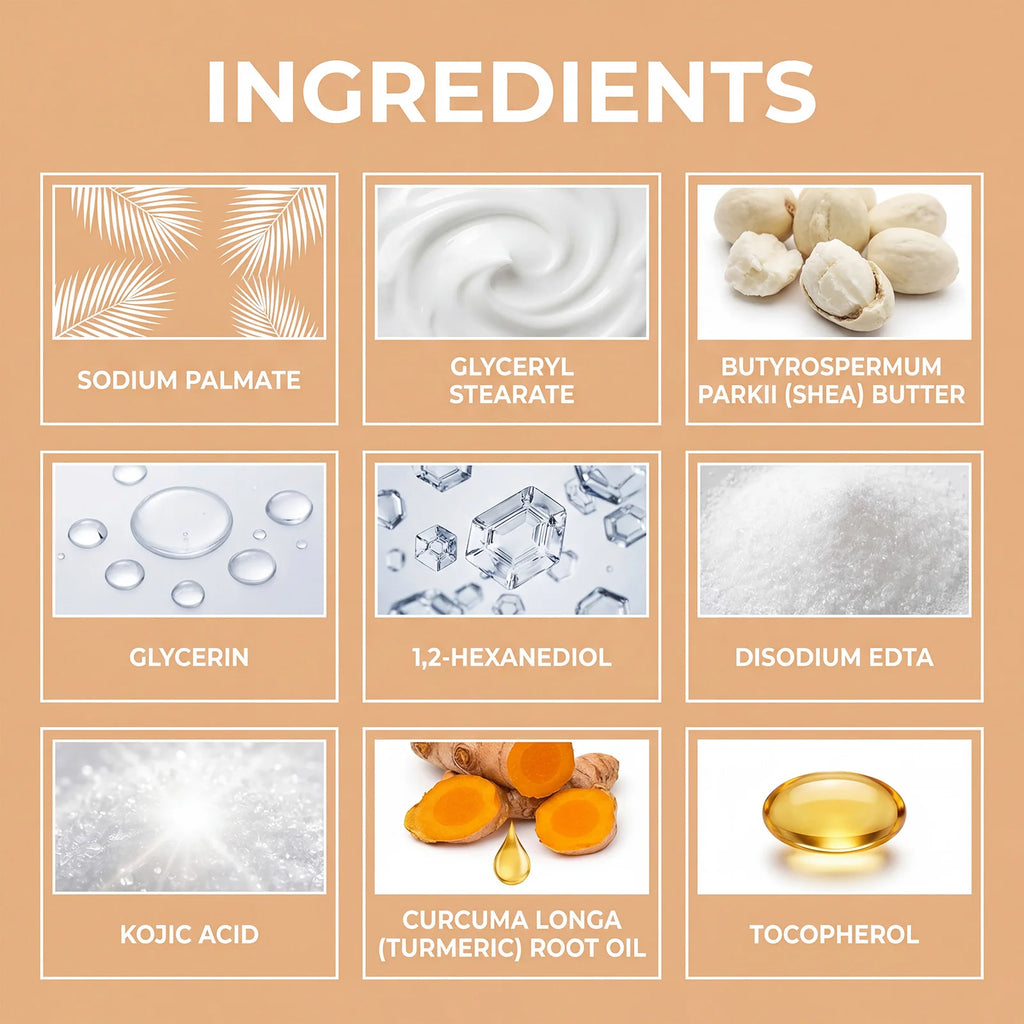 Turmeric Body Soap Nourishing Moisturizing Gentle Cleansing Bar Shea Butter Natural Glow Daily Care Bath Soap Hydrating 100g Zpaxo