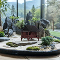Tiny Pavilion Statue Asian Fish Tank Decor Bonsai Garden Accessory