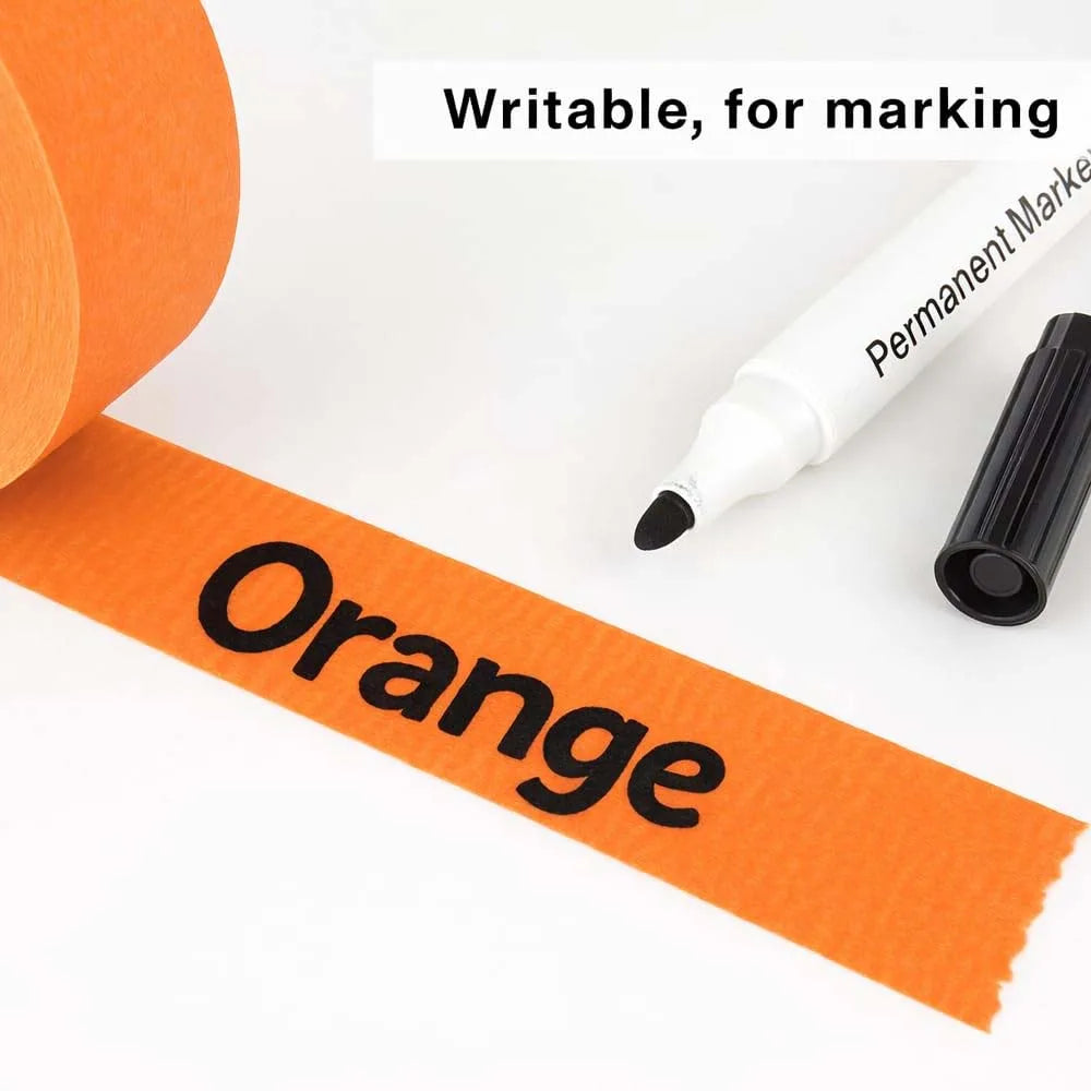 3-Pack Orange Painters Masking Tape – Indoor & Outdoor DIY Painters Masking Tape Zpaxo