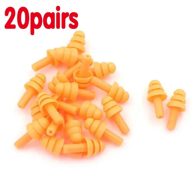 Silicone Earplugs 10/30 Pairs – Noise Reduction for Sleep