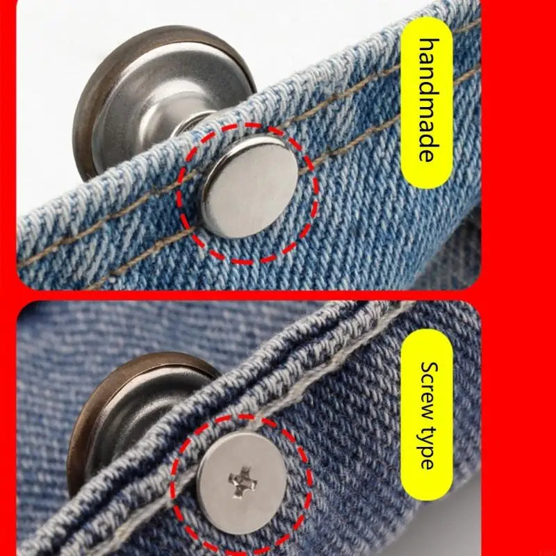 10 Pcs Waistband Button Jeans Buttons Trousers Replacement Buttons for DIY Jeans Zpaxo