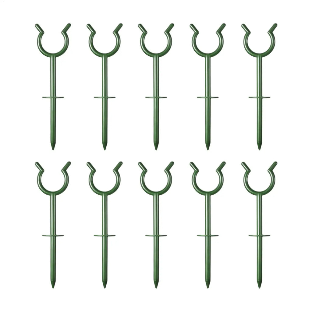 10-Pack Garden Hose Guide Stakes – Anti-Tangle Lawn Spike Holders Hose Guide Stakes Zpaxo
