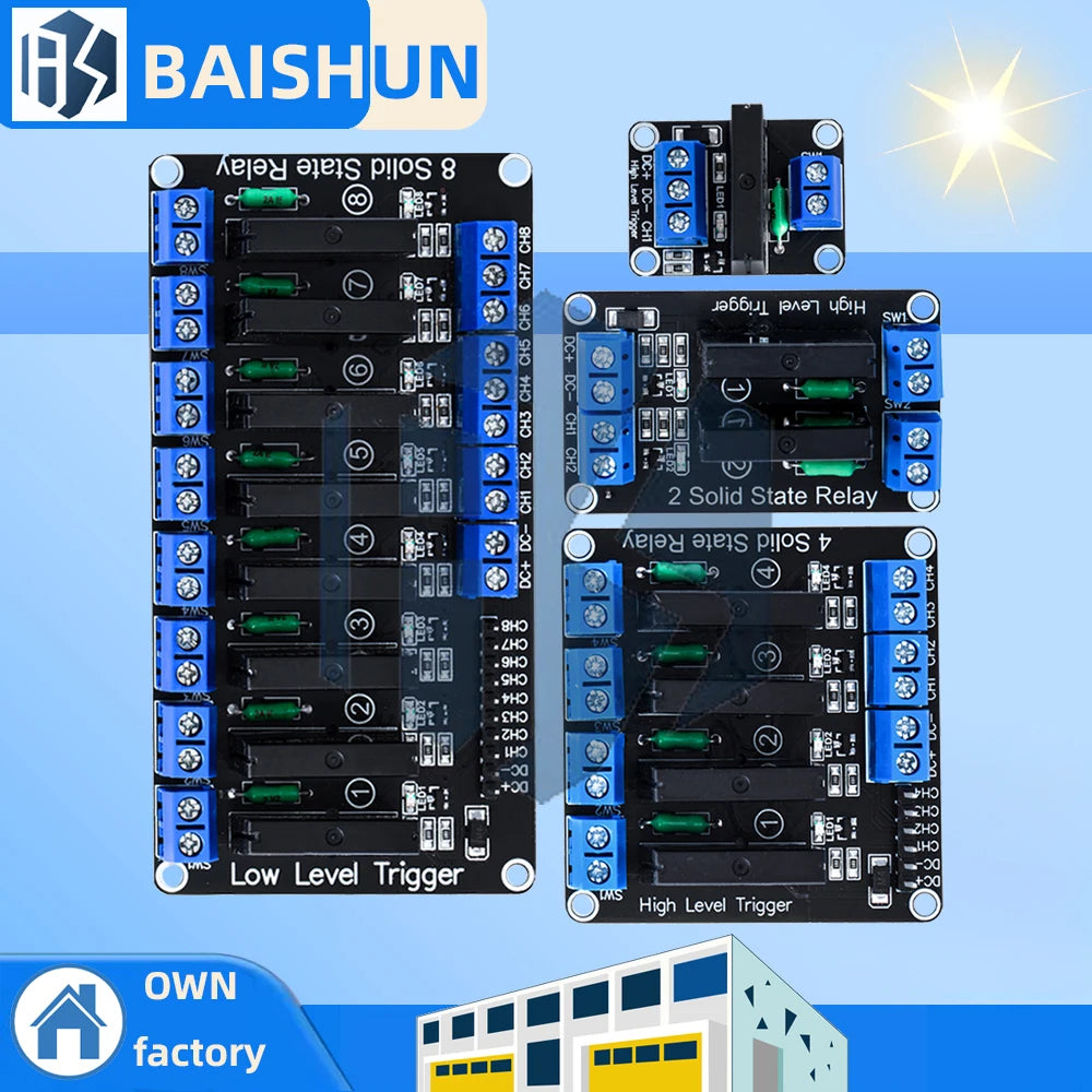 5V Relay 1 2 4 8 Channel SSR Low Level Solid State Module 250V 2A Zpaxo