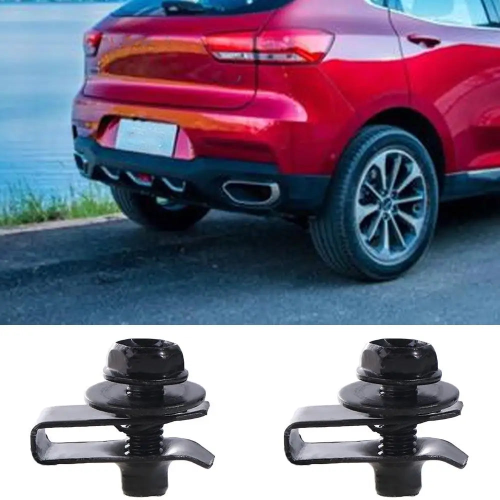 5 M6 Car Body Bolts U-clamp U-nut Clips Black Screw Clamping Splash Zpaxo