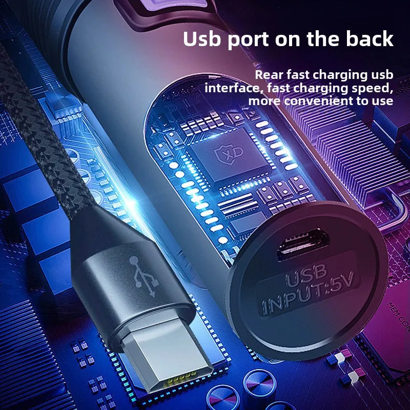 395nm UV Flashlight Blacklight Zoomable USB Rechargeable Light