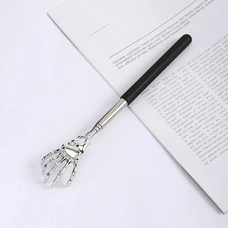 1 Massager Back Stainless Steel Scratcher Ghost Hand Telescopic Zpaxo 1Pcs Black