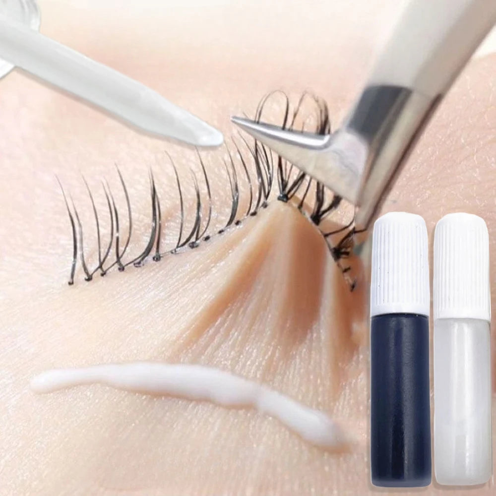 1/3Pc Black White Clear Mini Eyelash Glue Flawless Eyelash Beauty Adhesive Smooth Fast Drying for DIY Repair Bonding Cosmetics Zpaxo
