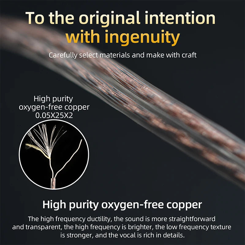 Earphones Upgrade Cable Clear Music Voice Transmission Music Monitor Replacement Gear For 3.5mm Audio Headphone Compact Design Zpaxo
