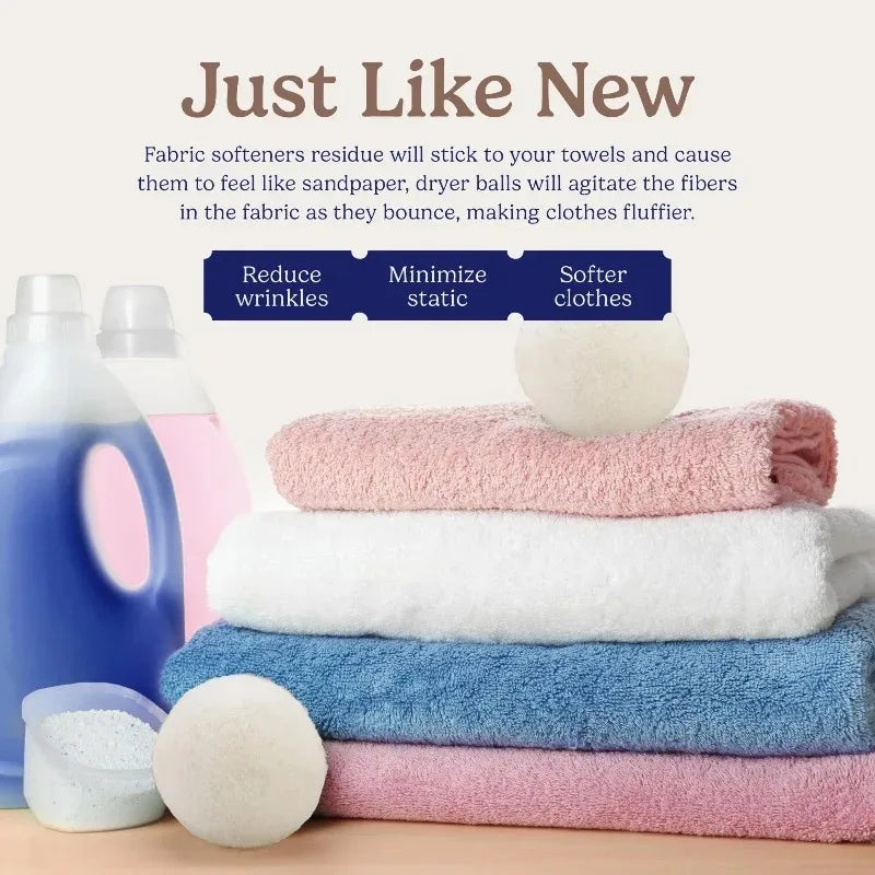 Clothes Dryer Large Wool Balls Laundry Tumble Dryer Balls Dryer Balls Laundry Softener Reusable Home Washing Machine Accessories Zpaxo