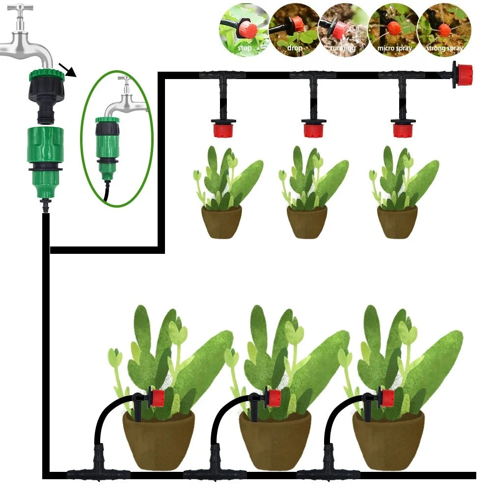 Micro Drip Irrigation System Portable 20M Automatic Watering