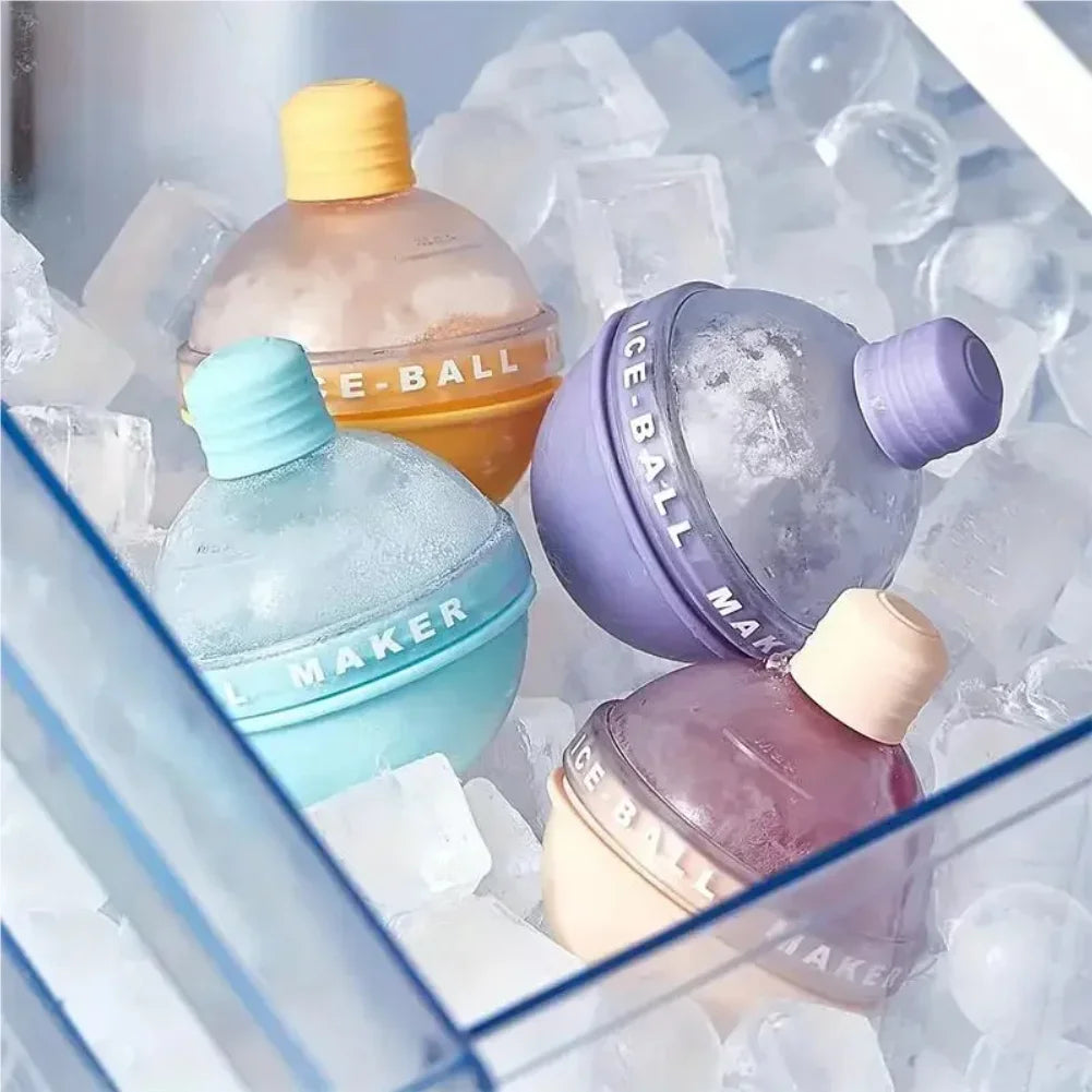 Ice Cube Mold Round Ice Hockey Premium Silicone Ice Sphere Molds Seamless 2.5in Ice Balls Kitchen Must-Have for Chilled Zpaxo