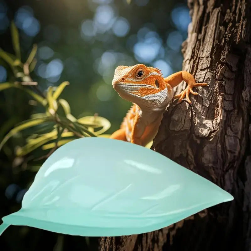 Geckos Frog Habitat Leaf Suction Cup Reptile Basking Area Resting