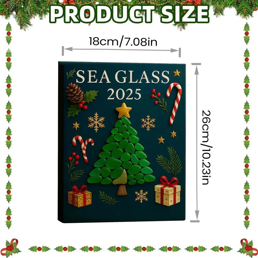 Blue Elegant Christmas Advent Calendar 24 Days Countdown 2D Acrylic