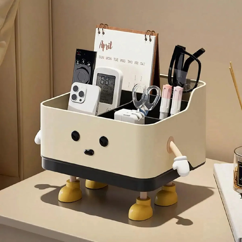 Multifunctional Desktop Storage Box Cosmetic Organizer Shelf Counter Display and Storage Box with Sticker Zpaxo