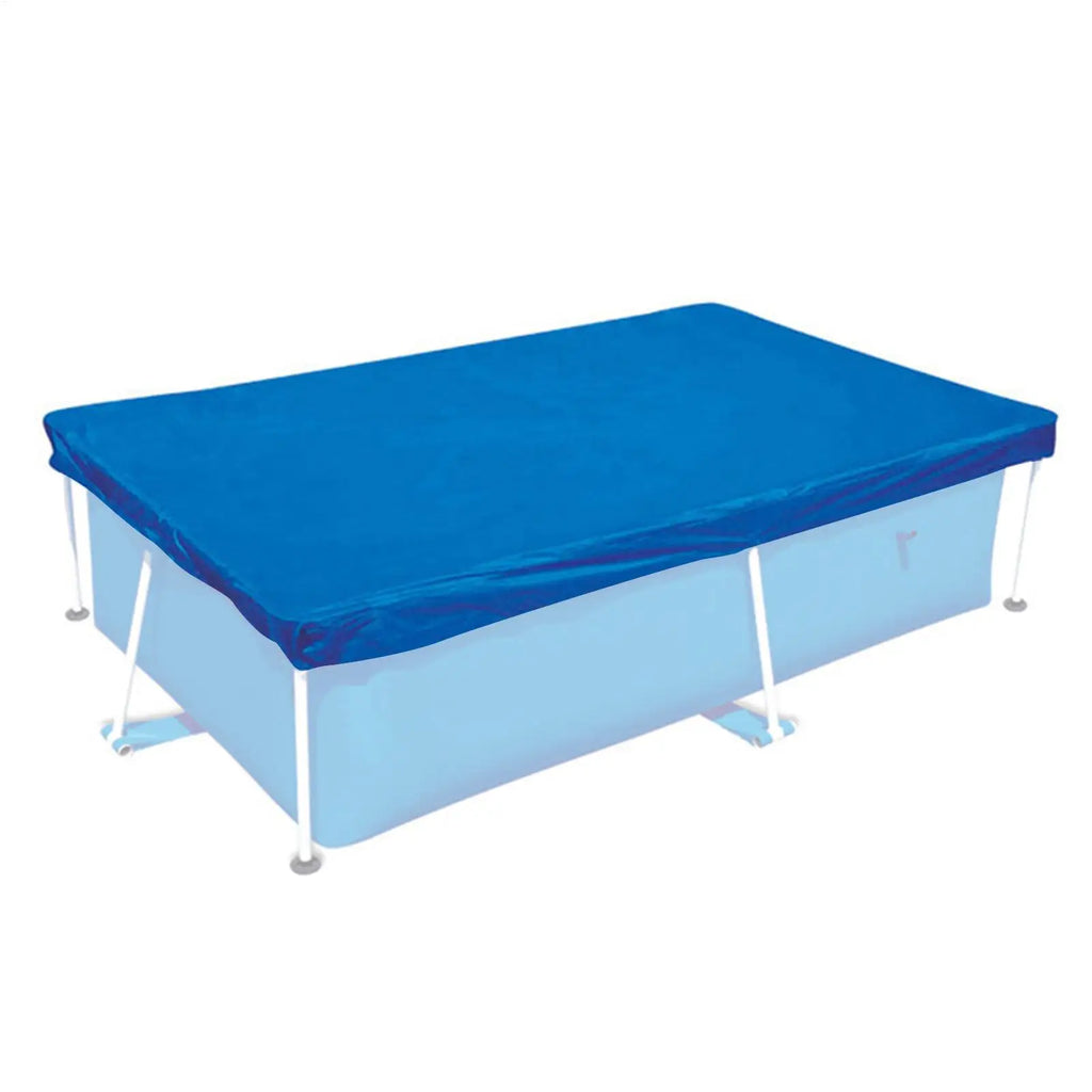 Rectangle Pool Cover Waterproof PE Foldable Inflatable Pool Cover for above Ground Pool Family Pool Cover Outdoor Paddling Zpaxo