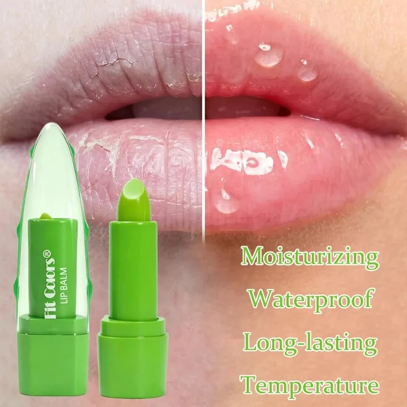 Aloe Vera Gel Lipstick Warming-changing Waterproof Jelly Lip Balm