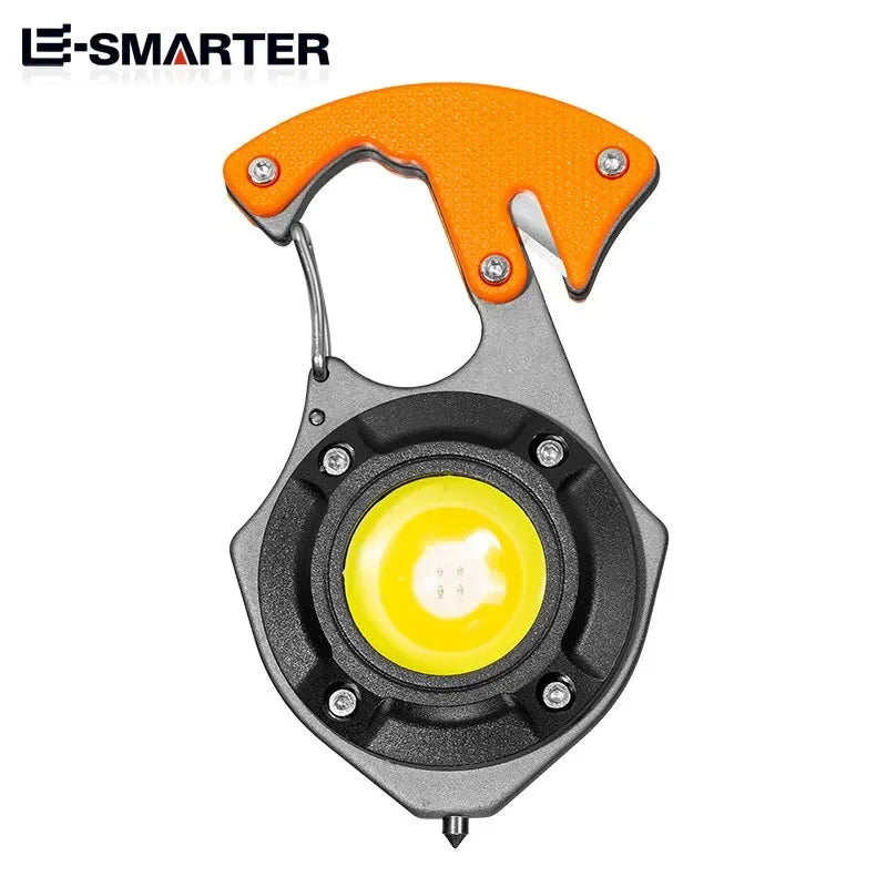 COB Keychain Flashlight – Type-C Rechargeable 7-Mode LED Torch