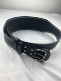 Waist Support Sports Safety Belt Protection Fitness Deep Squat Hard Pull Weightlifting Belt PU Leather Fitness Belt Protection Zpaxo black without sponge M