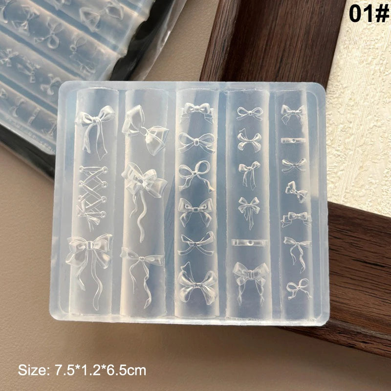 Tulip Lily 3D Nail Art Mold Festive Hat Socks Design Starfish Shell Zpaxo A2