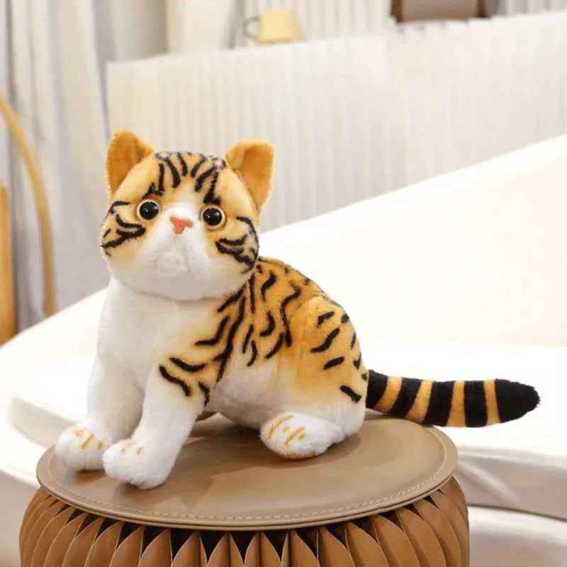 Stuffed Lifelike Cats Plush Toy Simulation American Shorthair Cute