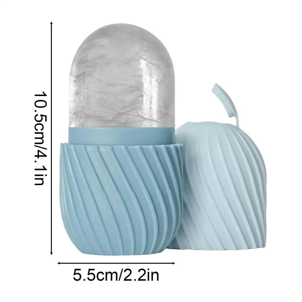 Face Ice Roller Silicone Reusable Massage Skincare Puffiness Dark
