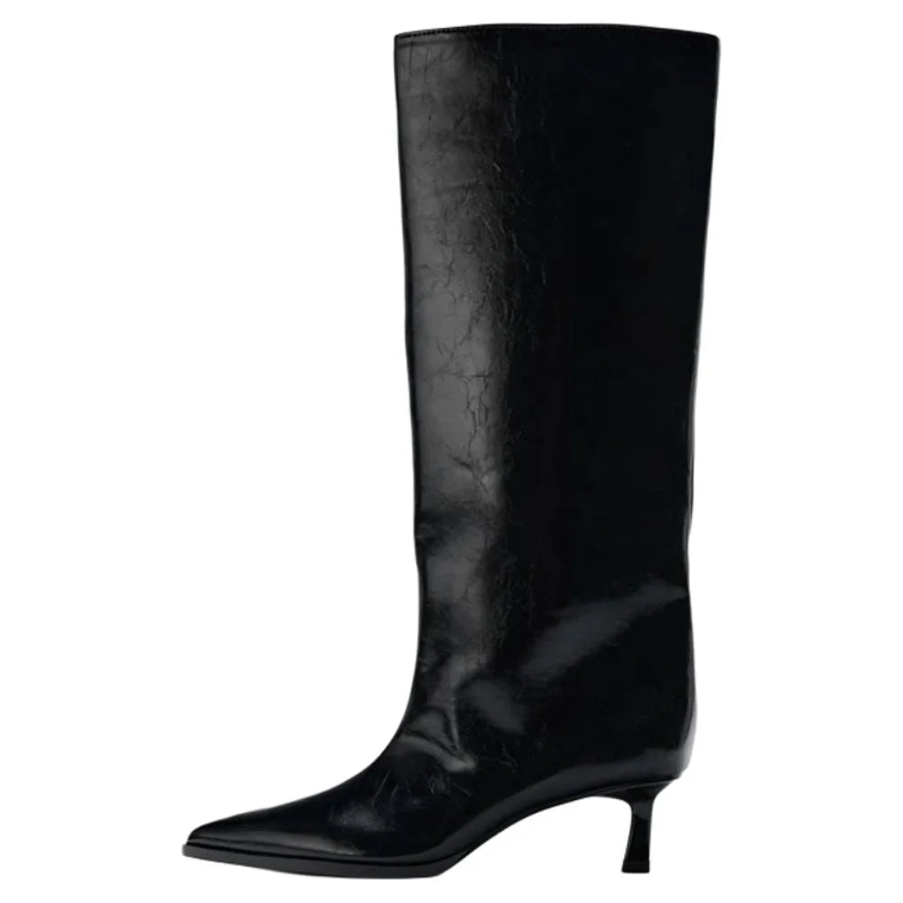 2026 Wide Boot Tube Pointed Toe Heel Pants Long Boots Faion Knight