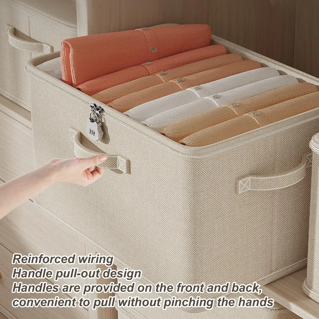 Storage Box Lock Stackable Container Secure Handle Locking Organizing