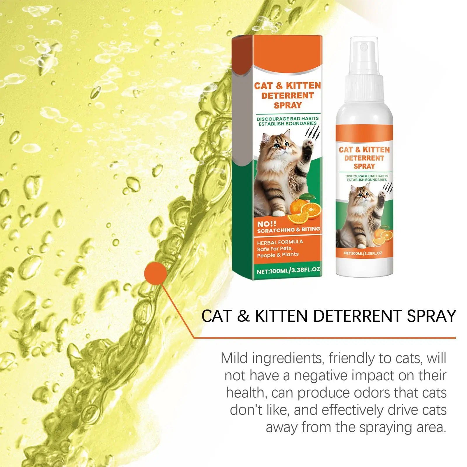 No Scratch Spray for Cats 100ml Anti Scratch Furniture Protector Spray Cat Training Spray to to Keep Cats off Furniture Sofas Zpaxo